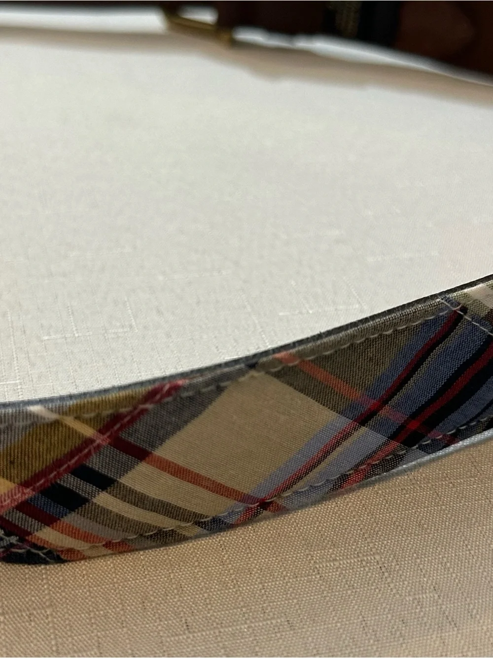 Brooks Brothers 346 Patchwork Madras Leather Belt Size 42